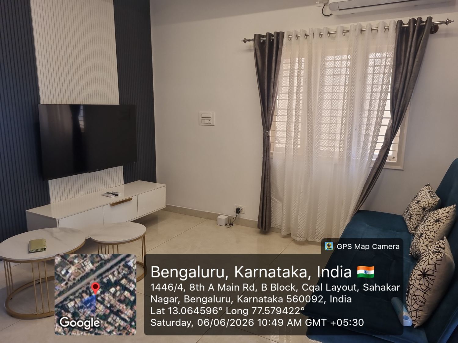 Second-floor apartment living area